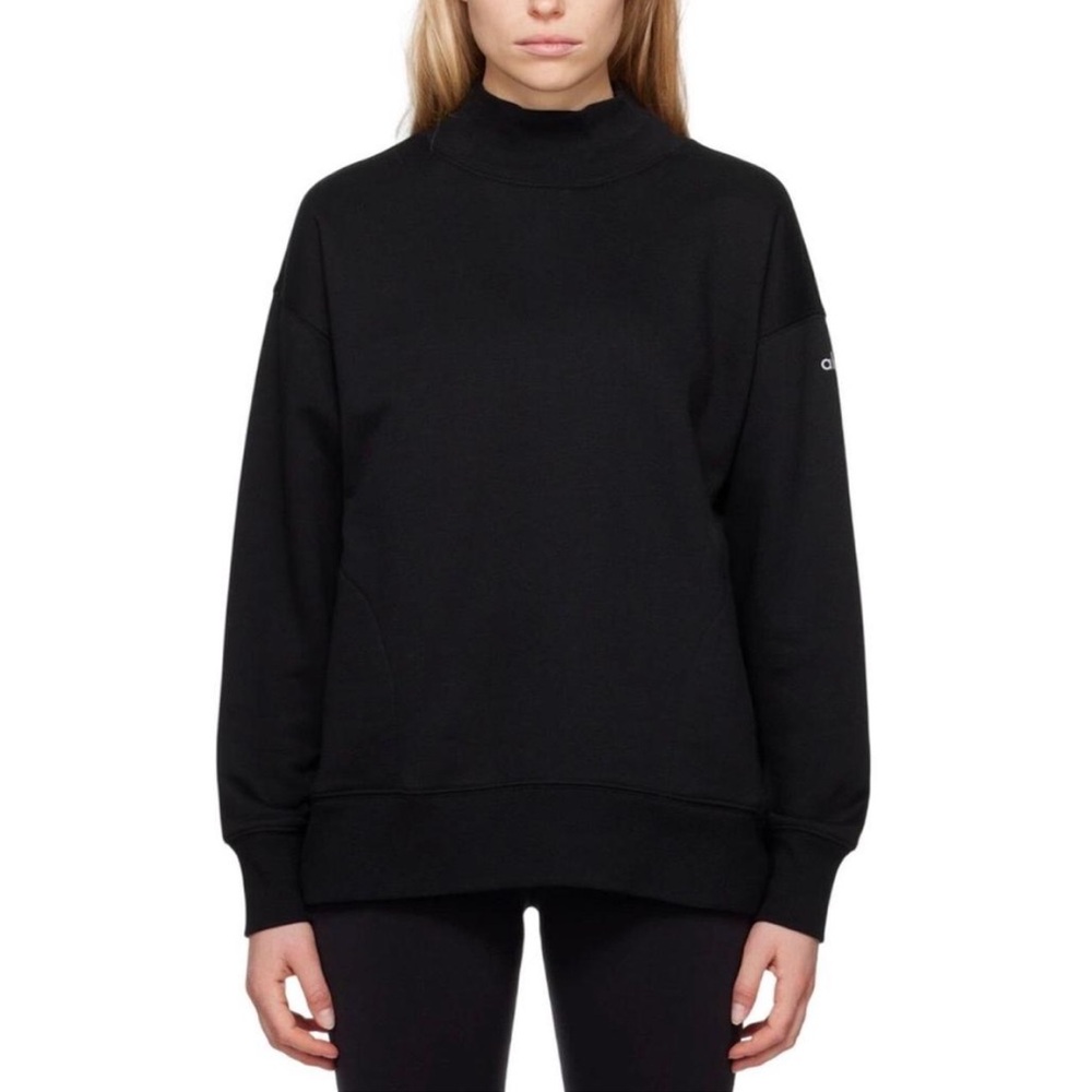 ALO Yoga Black Sweatshirt with Logo